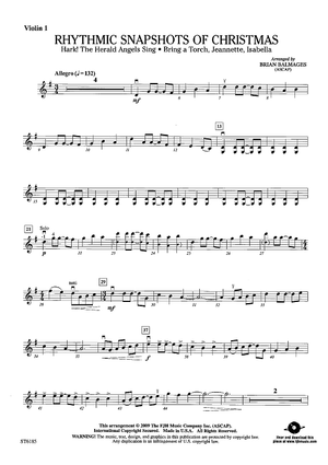 Rhythmic Snapshots of Christmas - Violin 1