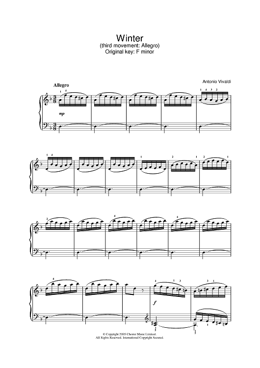 Winter (third movement: Allegro)