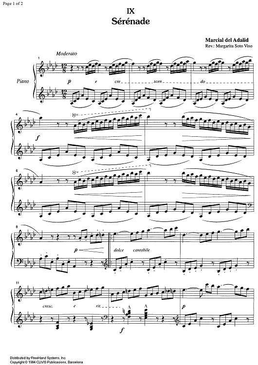 Sérénade from "Enfantillages" - Piano