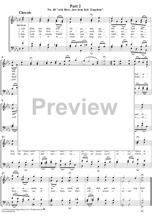 St. John Passion: Part II, No. 40, "Ach Herr, lass dein lieb Engelein"