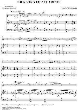 Folksong For Clarinet