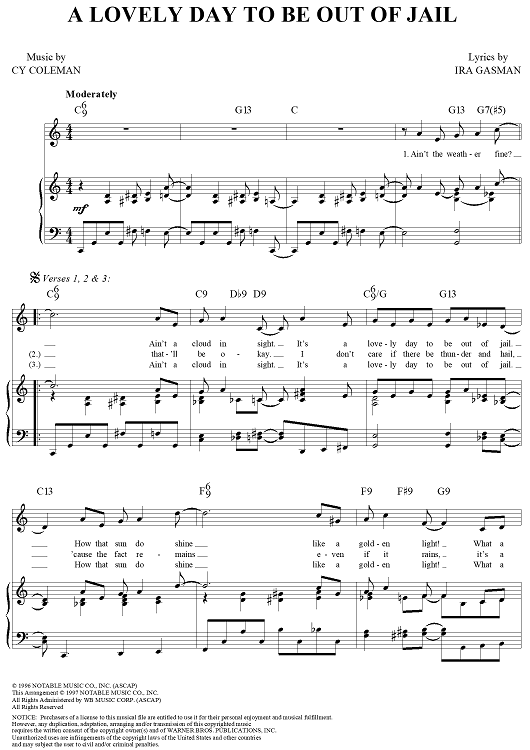 A Lovely Day to Be Out of Jail