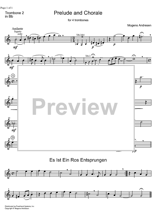 Prelude and Chorale - B-flat Trombone 2