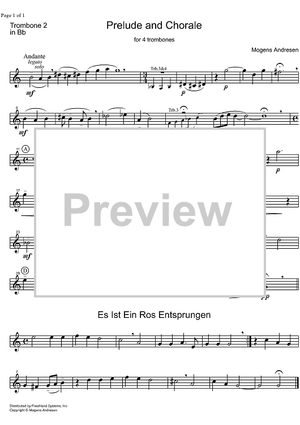 Prelude and Chorale - B-flat Trombone 2