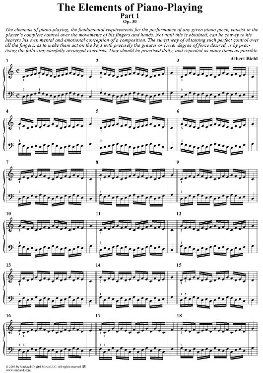 The Elements of Piano-Playing, Op. 30, Part 1