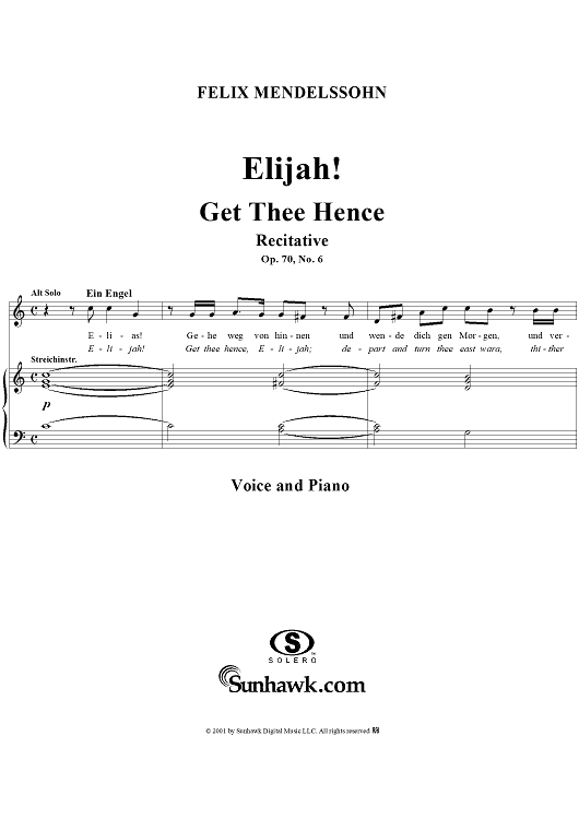 Elijah! Get Thee Hence - No. 6 from "Elijah", part 1