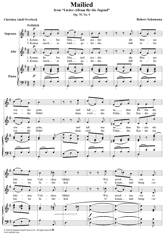 Mailied, No. 9, Op. 79