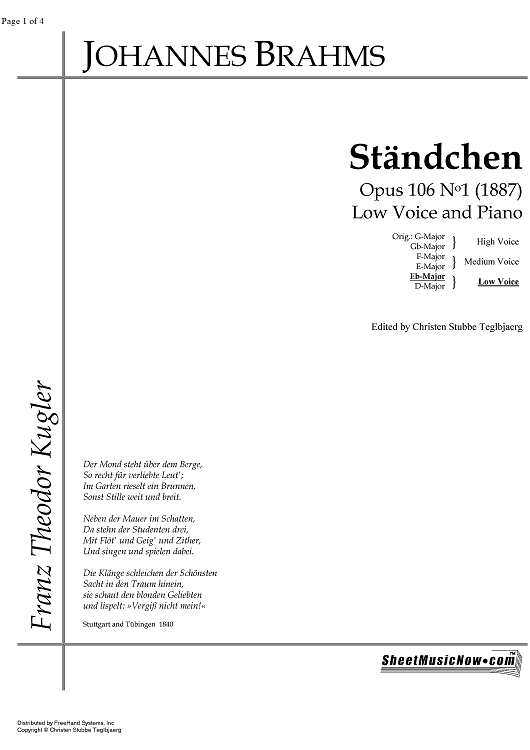 Ständchen Op.106 No. 1