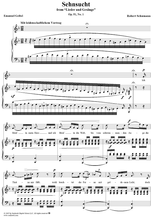Sehnsucht, Op. 51, No. 1