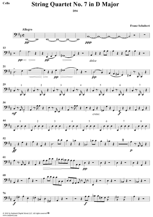 String Quartet No. 7 in D Major, D94 - Cello