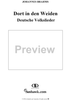 Deutsche Volkslieder, No. 22, Dort in den Weiden