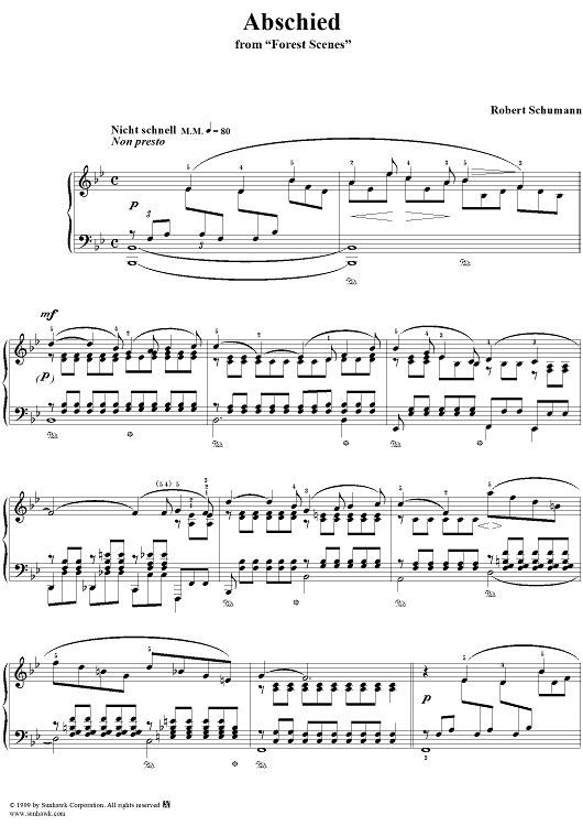 Waldszenen, Op. 82, No. 9 Abschied