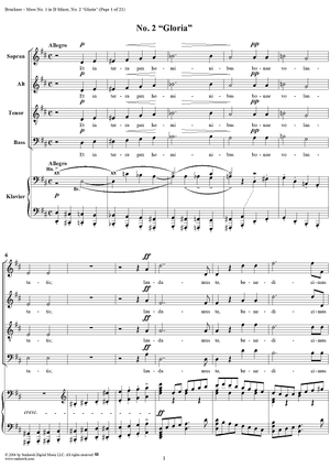 Mass No. 1 in D Minor: No. 2. Gloria