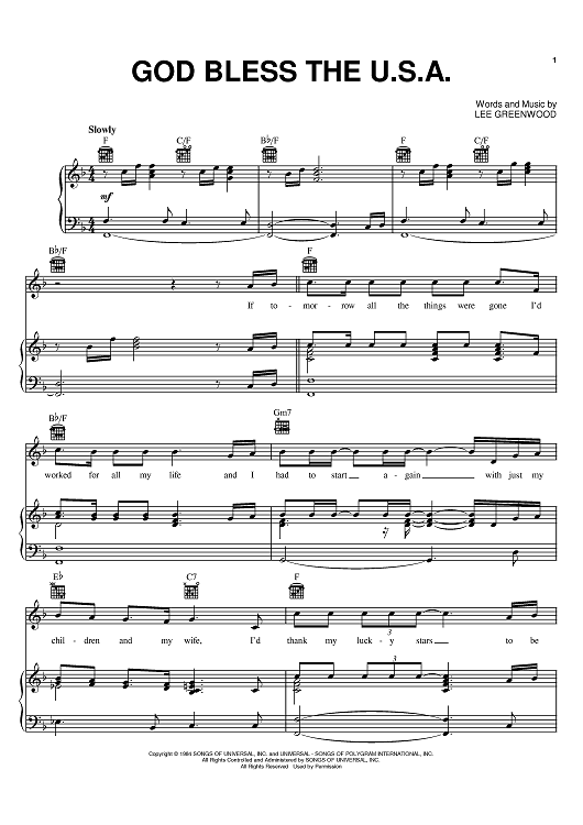 God Bless The U.S.A.