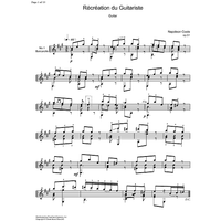Récréation du Guitariste Op.51 - Guitar