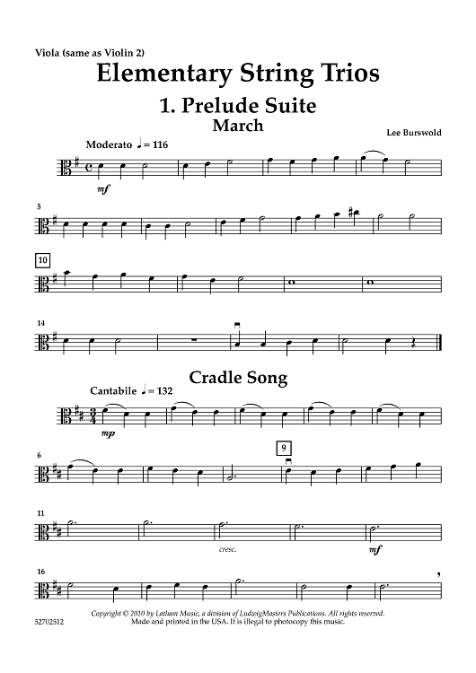 Elementary String Trios - Viola