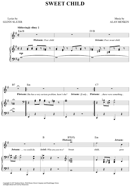 Sweet Child" Sheet Music for Piano/Vocal/Chords Sheet Music Now