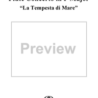 Flute Concerto in F Major, Op. 10, No. 1 ("La Tempesta di Mare") - Flute