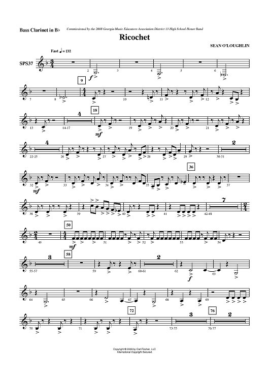 Ricochet - Bass Clarinet