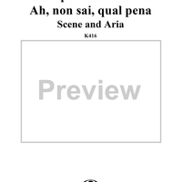 "Mia seperanza adorata", scena and "Ah, non sai, qual pena", aria, K416 - Full Score