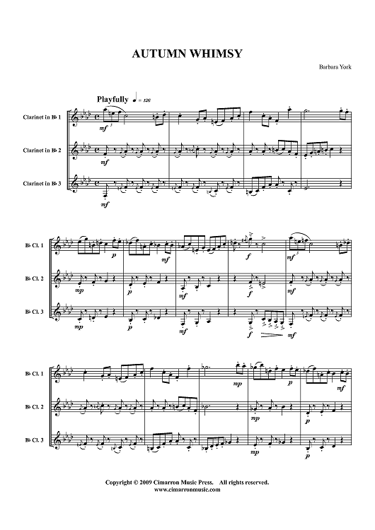 Autumn Whimsy - Score