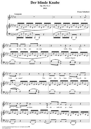 Der Blinde Knabe, Op.101, No. 2, D828
