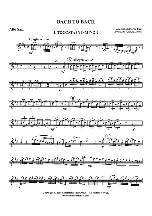 Bach to Bach - Alto Sax