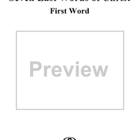 Seven Last Words of Christ, 1st WORD