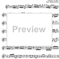 Three Part Sinfonia No. 4 BWV 790 d minor - B-flat Clarinet 1