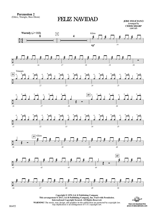 Feliz Navidad - Percussion 2