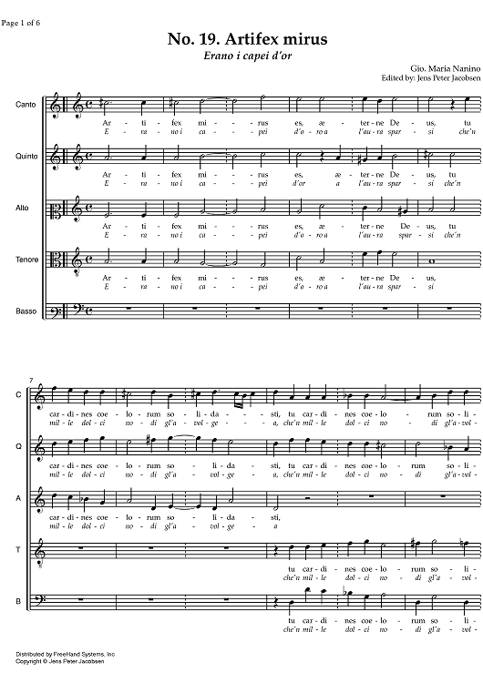 Artifex mirus - Erano i capei d'or