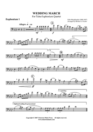 Wedding March - For Tuba-Euphonium Quartet - Euphonium 1 BC/TC
