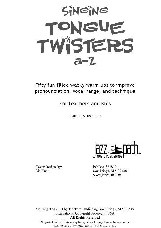 Singing Tongue Twisters: Introduction