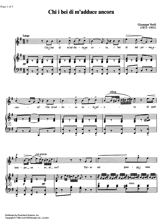 Chi i bei di m'adduce ancora