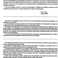 Tango I Chacarera - Preface