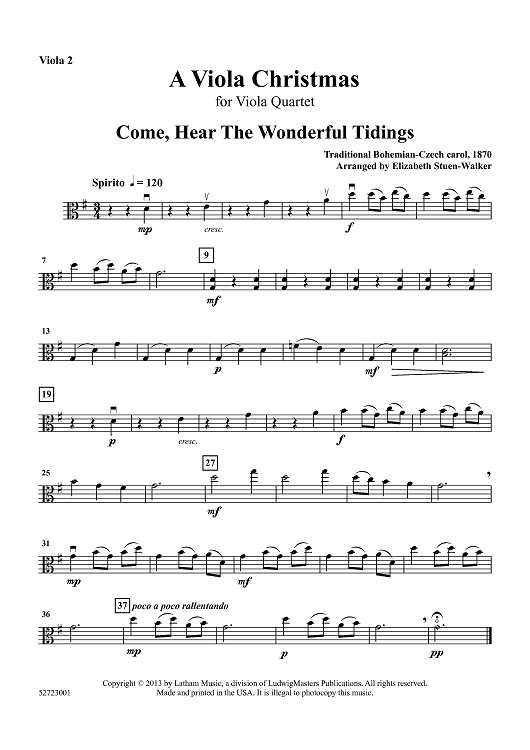 A Viola Christmas for Viola Quartet - Viola 2