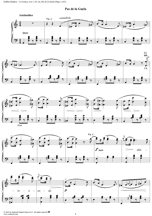 La Source, Act 1, No. 6a: Pas de la Guzla