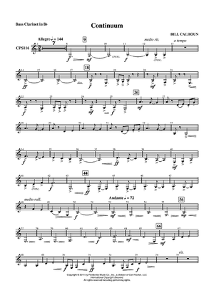 Continuum - Bass Clarinet in Bb