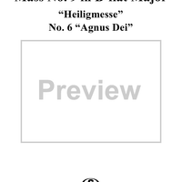 Mass No. 9 (Sancti Bernardi) in B-flat Major, "Heiligmesse": No. 6. Dona nobis pacem