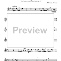 St. Anthony Chorale - from Variations on a Theme of Haydn, Op. 56 - Part 1 Flute, Oboe or Violin