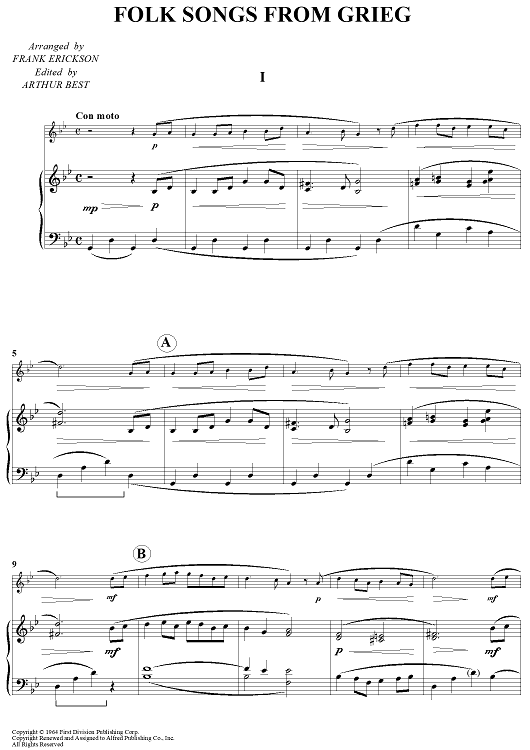 Folk Songs from Grieg