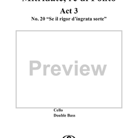 "Se il rigor d'ingrata sorte", No. 20 from "Mitridate, rè di Ponto", Act 3, K74a (K87) - Full Score