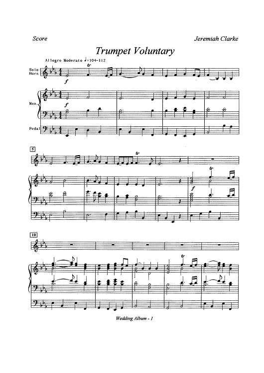 Wedding Album for Horn - Organ Score