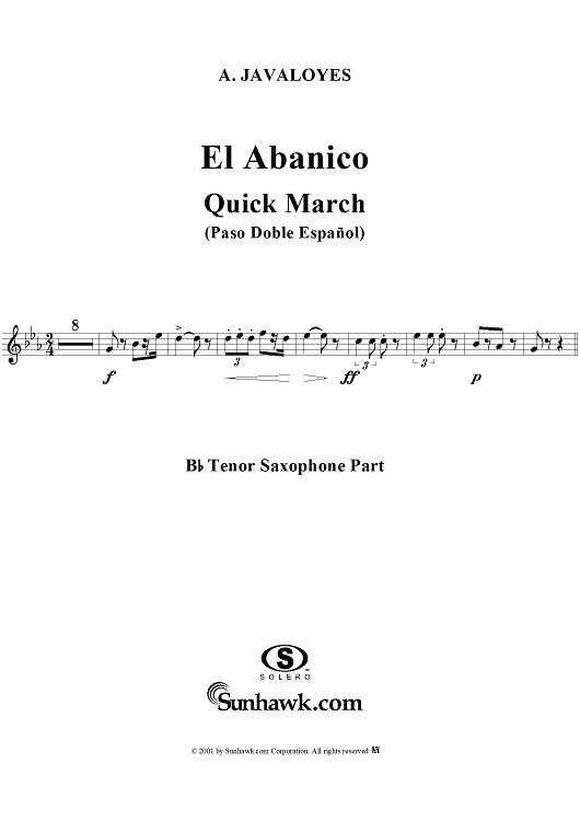 El Abanico - Tenor Saxophone
