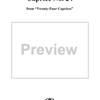Caprice No. 24 from "Twenty-Four Caprices"