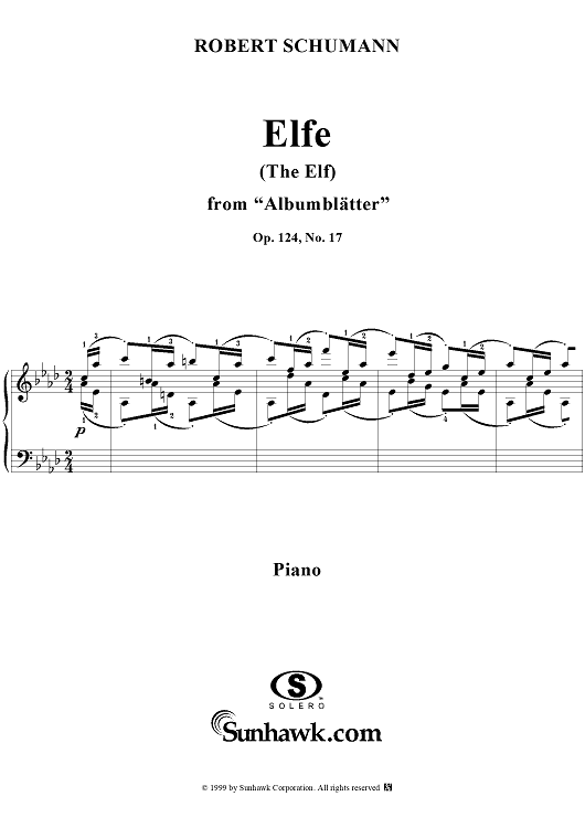 Albumblätter, No. 17: Elfe