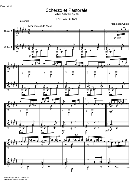 Scherzo et pastorale Op.10 - Score
