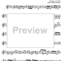 Three Part Sinfonia No. 4 BWV 790 d minor - Bass Clarinet