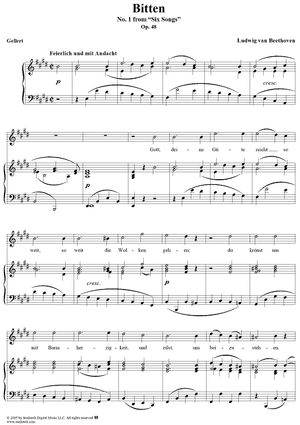 Bitten, No. 1 from "Six Songs", Op. 48