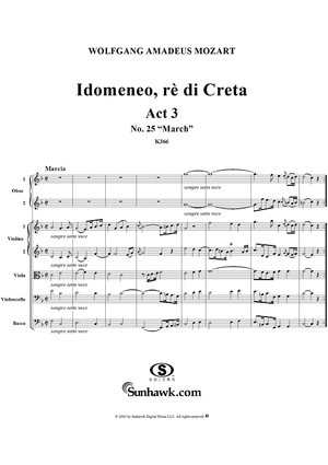 Idomeneo, rè di Creta, Act 3, No. 25 "March" - Full Score